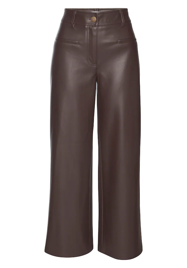 LASCANA Lederimitathose in gerader Form, Kunstleder, festlich, modern