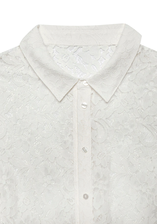 LASCANA Spitzenbluse »mit Hemdblusenkragen« elegante Spitzenbluse, transparente Bluse, festliche Langarmbluse