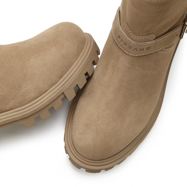 Elbsand Stiefelette »Stiefel, Boots, Bikerboots, Lederstiefelette, Lederboots« aus Leder mit trendigen Zierschnallen