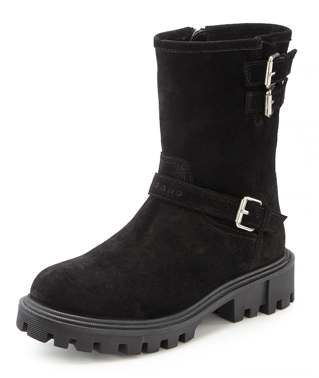Elbsand Stiefelette »Stiefel, Boots, Bikerboots, Lederstiefelette, Lederboots« aus Leder mit trendigen Zierschnallen