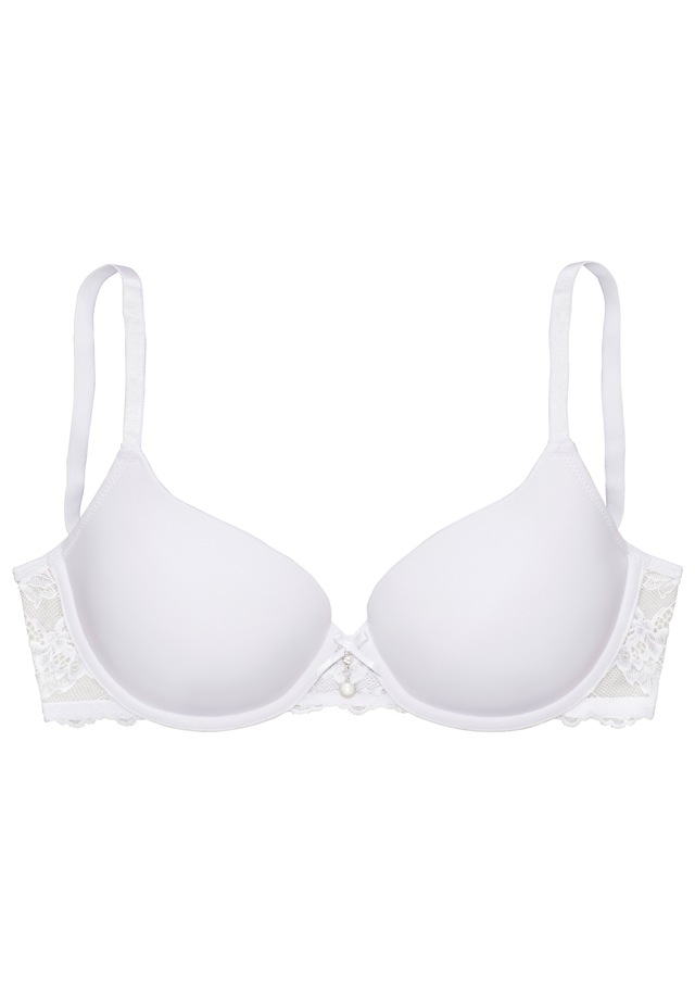 LASCANA Schalen-BH », BH mit Bügel, T-Shirt-BH, als Dessous-Set kombinierbar« mit Spitzenrücken, große Größen, sexy Dessous, sexy Unterwäsche