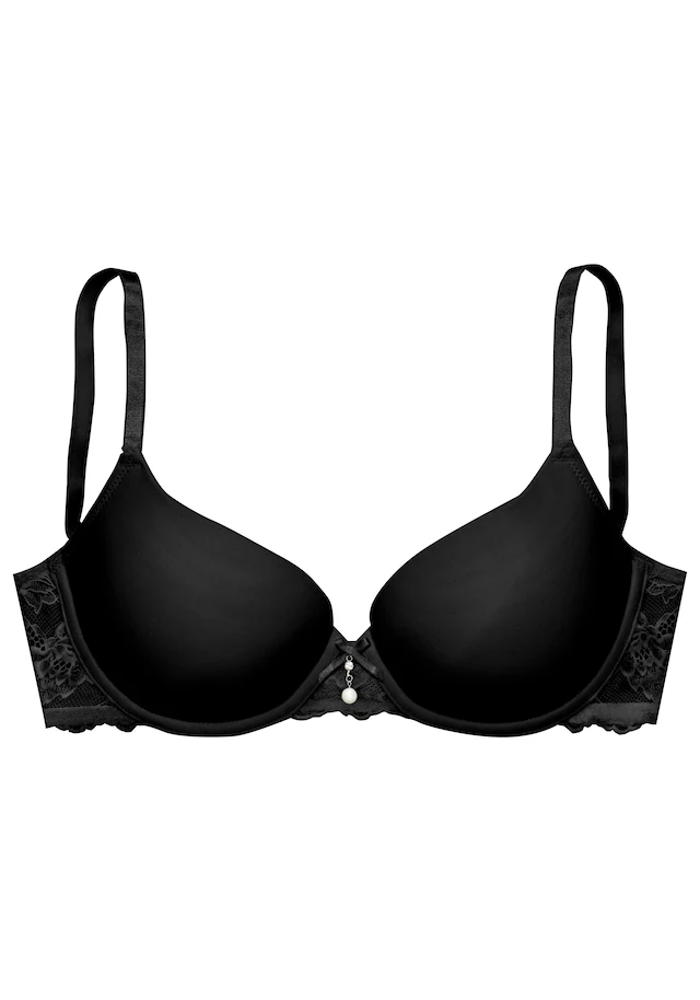 LASCANA Schalen-BH », BH mit Bügel, T-Shirt-BH, als Dessous-Set kombinierbar« mit Spitzenrücken, große Größen, sexy Dessous, sexy Unterwäsche