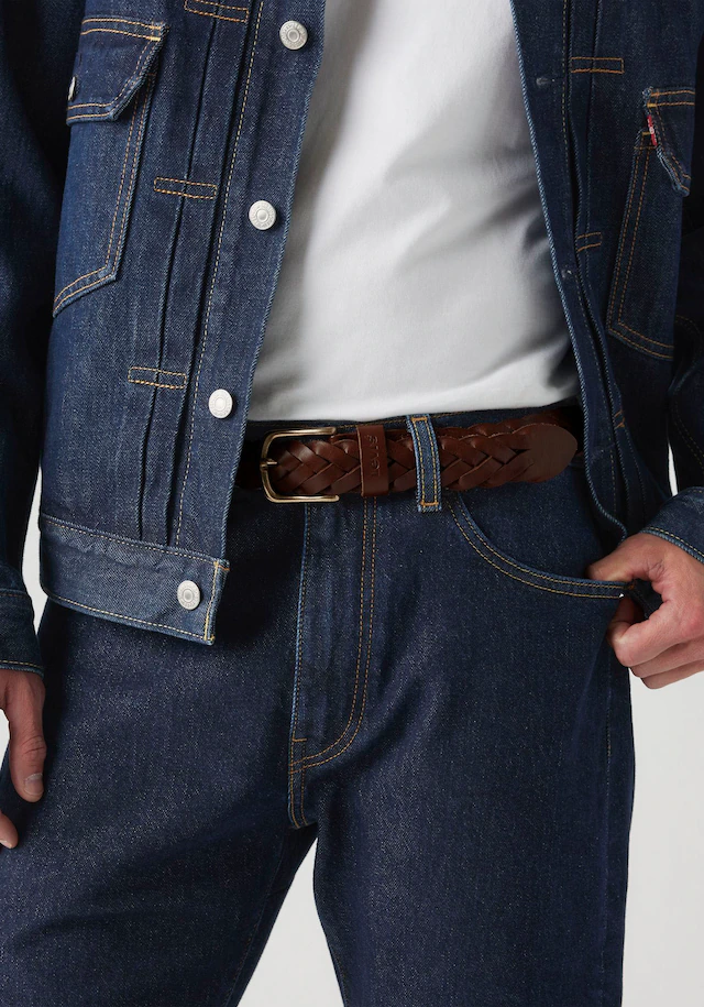 Levi's® Ledergürtel »LEATHER BRAID« Unisex