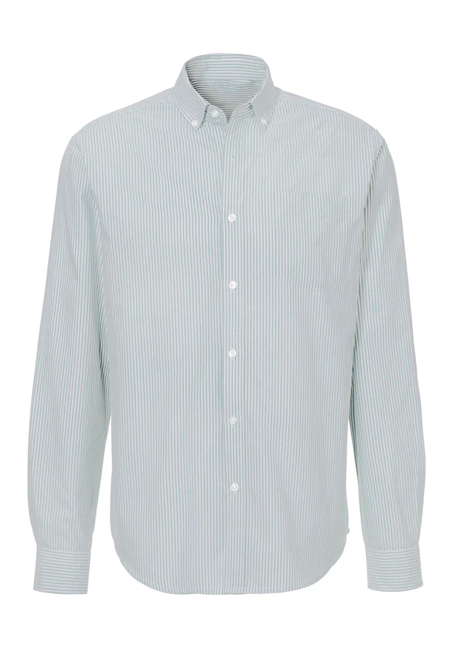 H.I.S Langarmhemd », Streifenhemd langarm mit Button-down-Kragen« Oxfordhemd aus reiner Baumwolle, Regular-fit