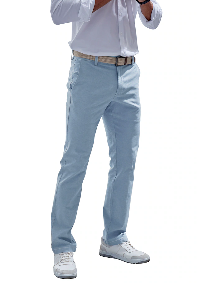 John Devin Chinohose »Regular-fit, lange Oxford Hose« aus elastischer Baumwoll-Qualität, in 3 Längen: 30 & 32 & 34
