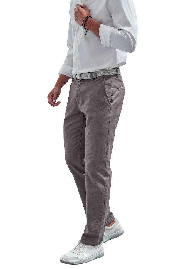 John Devin Chinohose »Regular-fit, lange Oxford Hose« aus elastischer Baumwoll-Qualität, in 3 Längen: 30 & 32 & 34