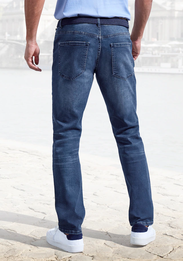 John Devin 5-Pocket-Jeans »Straight-fit Jeans« aus elastischer Denim-Qualität, in 3 Längen: 30 & 32 & 34