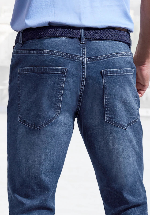John Devin 5-Pocket-Jeans »Straight-fit Jeans« aus elastischer Denim-Qualität, in 3 Längen: 30 & 32 & 34