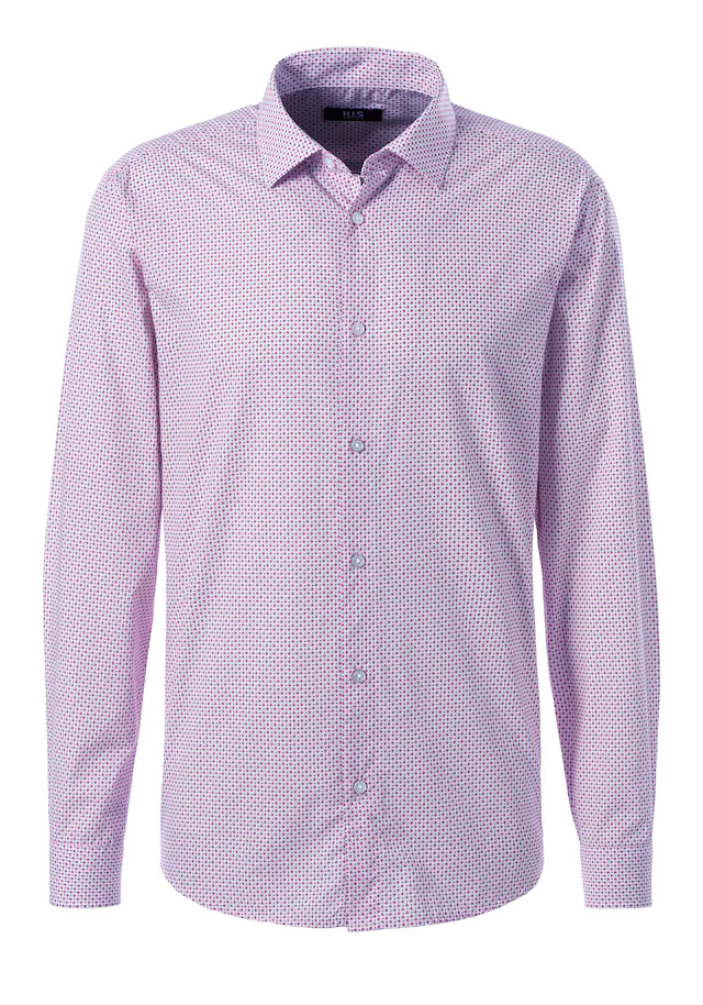 H.I.S Langarmhemd », gemustertes Hemd in Regular fit« mit Haifischkragen und allover Print aus reiner Baumwolle