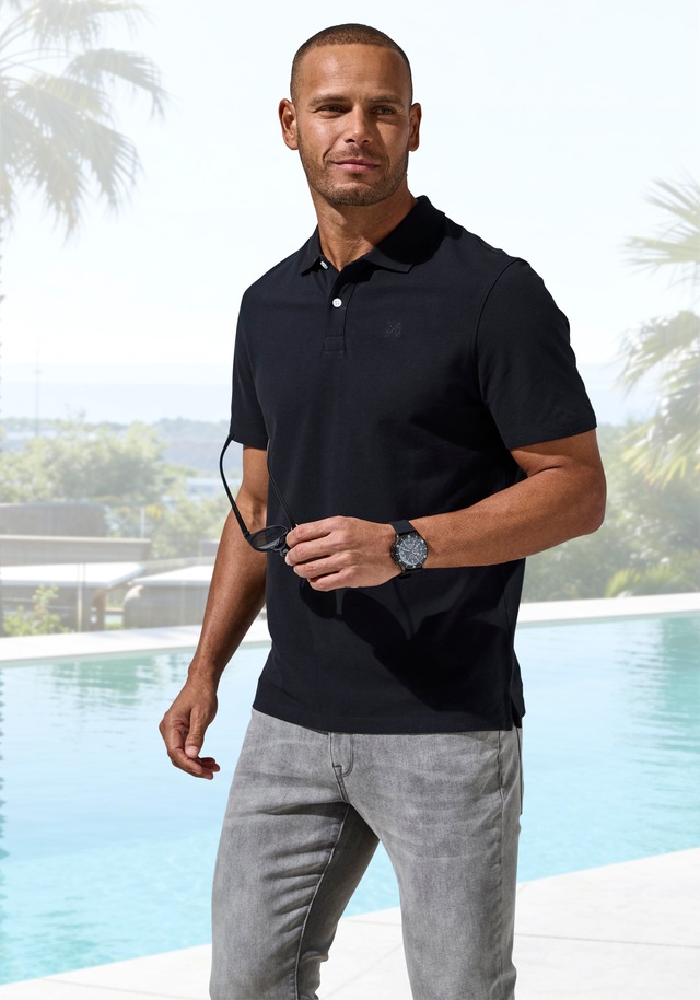 John Devin Poloshirt mit dezenter, hochwertiger Logostickerei