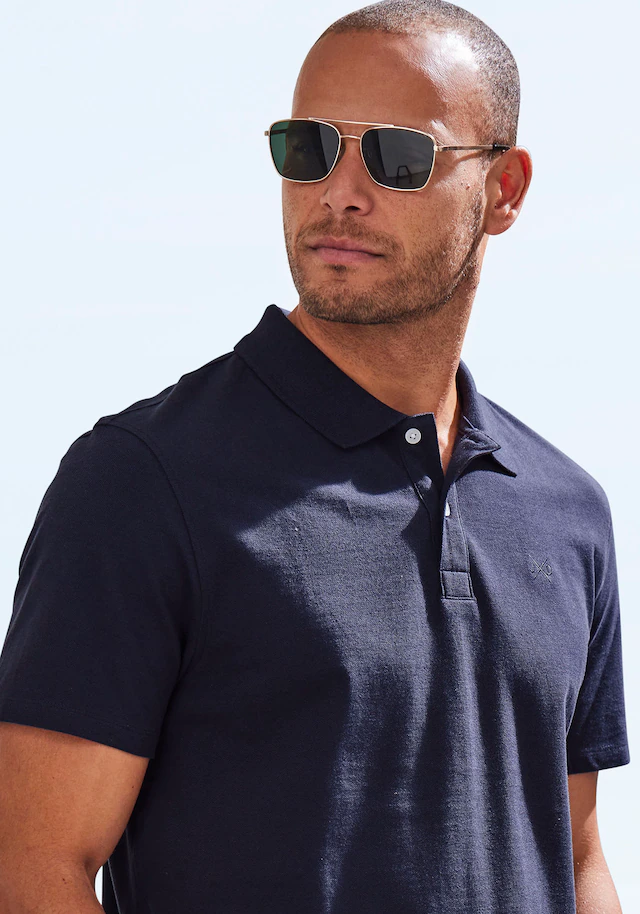 John Devin Poloshirt mit dezenter, hochwertiger Logostickerei