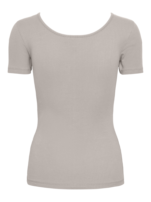 pieces Kurzarmshirt »PCKITTE SS TOP NOOS BC« Baumwollmischung, slim fit