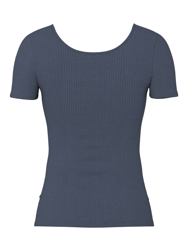 pieces Kurzarmshirt »PCKITTE SS TOP NOOS BC« Baumwollmischung, slim fit