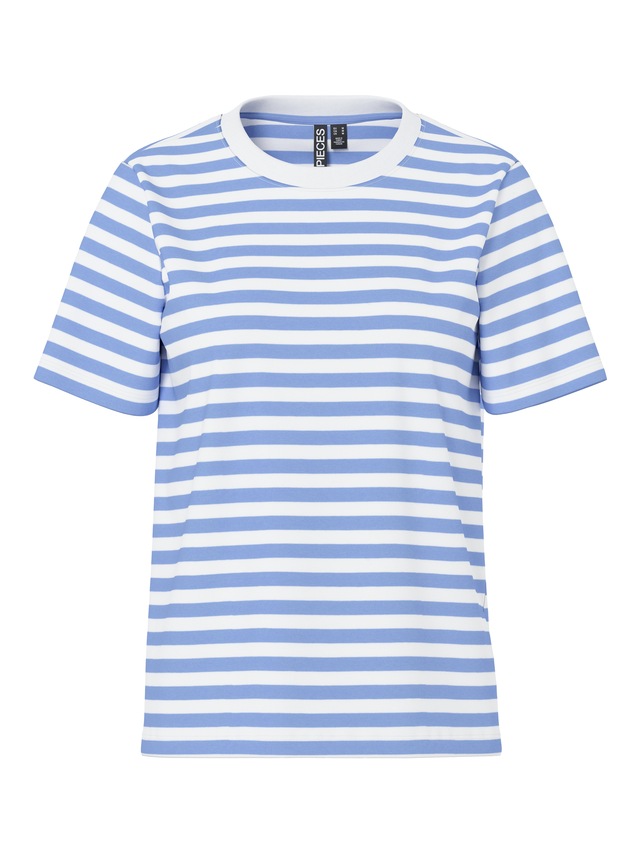 pieces Kurzarmshirt »PCRIA SS TEE STRIPES NOOS BC« Baumwolle, regular fit