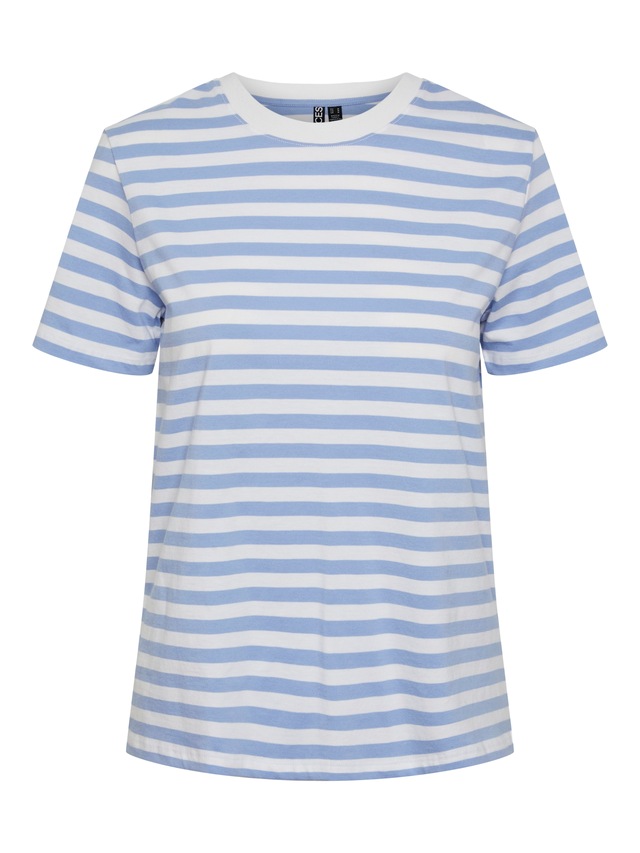 pieces Kurzarmshirt »PCRIA SS TEE STRIPES NOOS BC« Baumwolle, regular fit