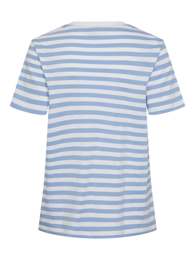 pieces Kurzarmshirt »PCRIA SS TEE STRIPES NOOS BC« Baumwolle, regular fit