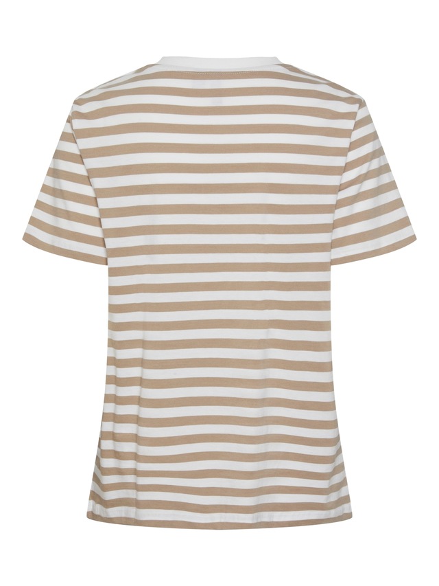 pieces Kurzarmshirt »PCRIA SS TEE STRIPES NOOS BC« Baumwolle, regular fit