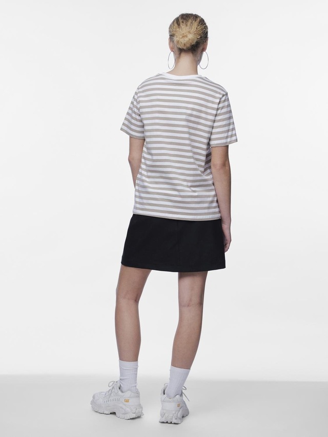 pieces Kurzarmshirt »PCRIA SS TEE STRIPES NOOS BC« Baumwolle, regular fit