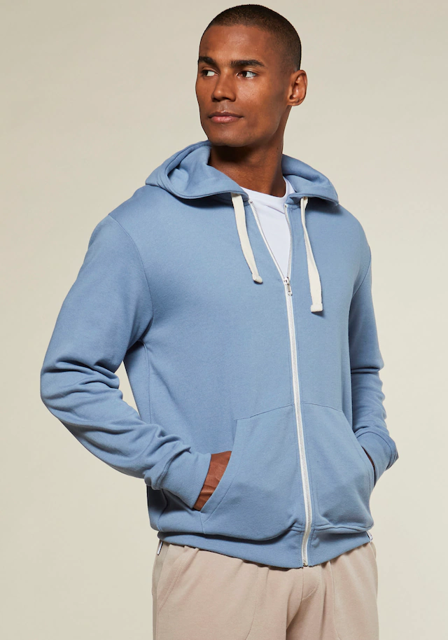 KangaROOS Kapuzensweatjacke mit Kapuze, kontrast Zipper und kontrast Bänder