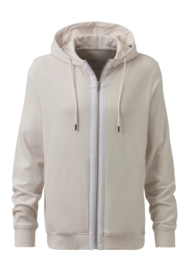 AUTHENTIC LE JOGGER Kapuzensweatjacke Sweatjacke mit Eingrifftaschen aus Baumwoll-Mix