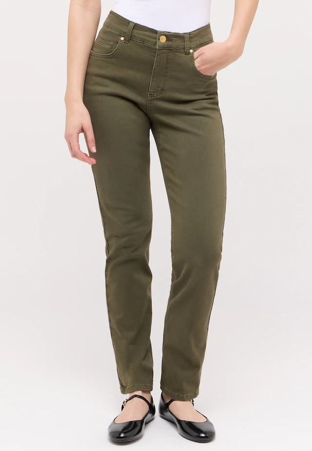 ANGELS Straight-Jeans »CICI« Straight-Schnitt, Slim fit Passform, aus Baumwollmischung