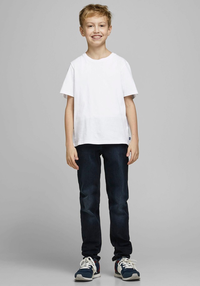Jack & Jones Junior Rundhalsshirt »JJEORGANIC figurbetont, atmungsaktiv, kombinierbar« unifarben, casual, slim fit, Jersey, Rundhals