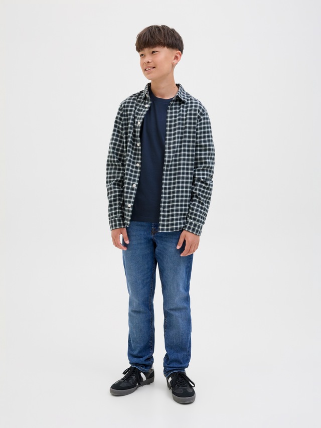 Jack & Jones Junior Rundhalsshirt »JJEORGANIC figurbetont, atmungsaktiv, kombinierbar« unifarben, casual, slim fit, Jersey, Rundhals