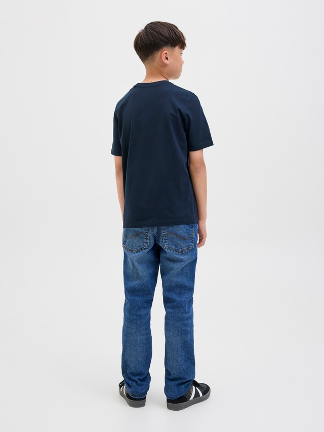 Jack & Jones Junior Rundhalsshirt »JJEORGANIC figurbetont, atmungsaktiv, kombinierbar« unifarben, casual, slim fit, Jersey, Rundhals