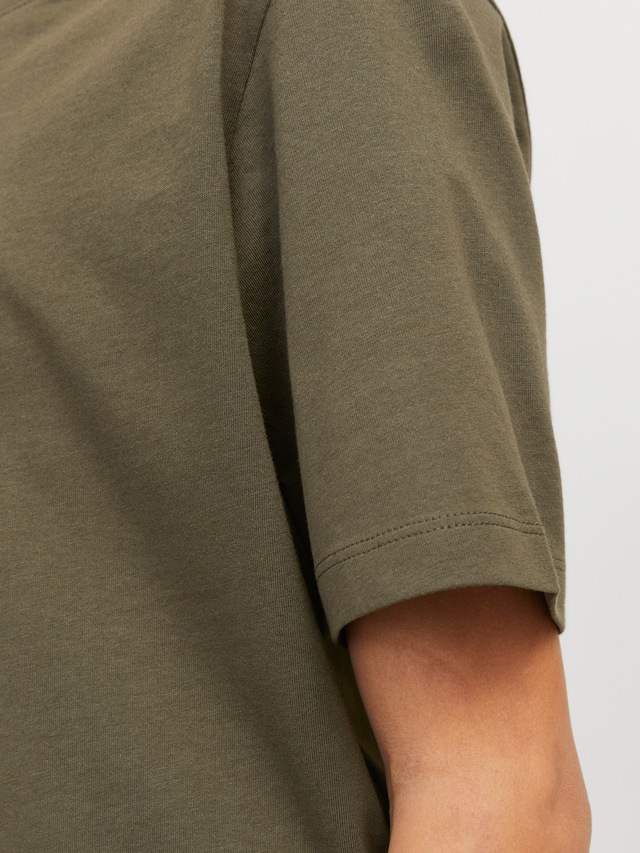 Jack & Jones Junior Rundhalsshirt »JJEORGANIC figurbetont, atmungsaktiv, kombinierbar« unifarben, casual, slim fit, Jersey, Rundhals