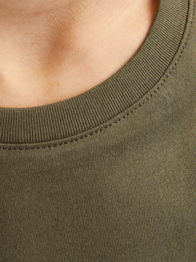 Jack & Jones Junior Rundhalsshirt »JJEORGANIC figurbetont, atmungsaktiv, kombinierbar« unifarben, casual, slim fit, Jersey, Rundhals