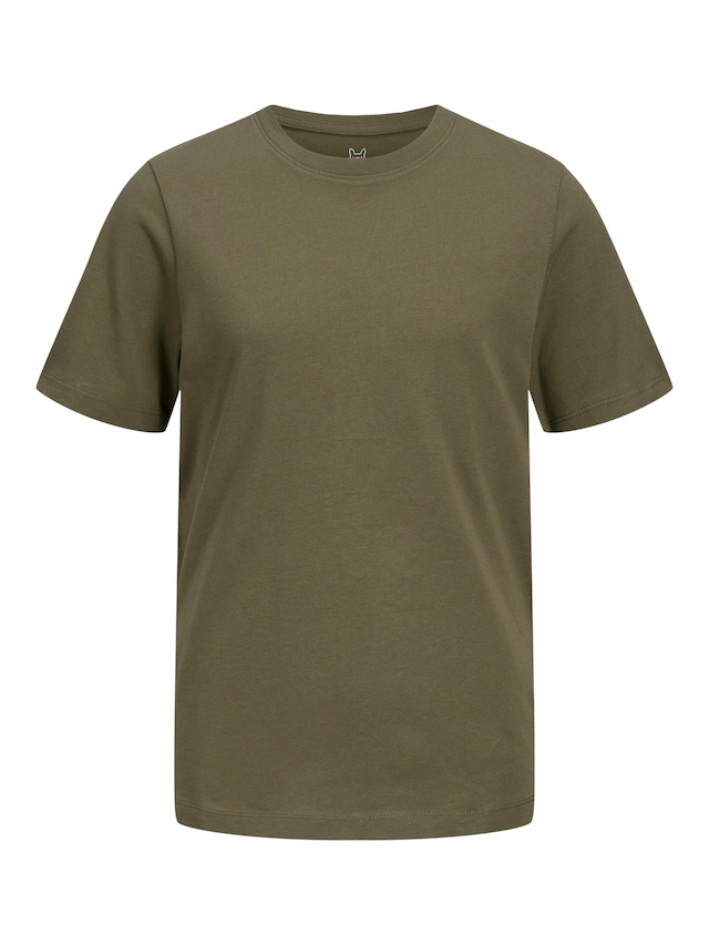 Jack & Jones Junior Rundhalsshirt »JJEORGANIC figurbetont, atmungsaktiv, kombinierbar« unifarben, casual, slim fit, Jersey, Rundhals
