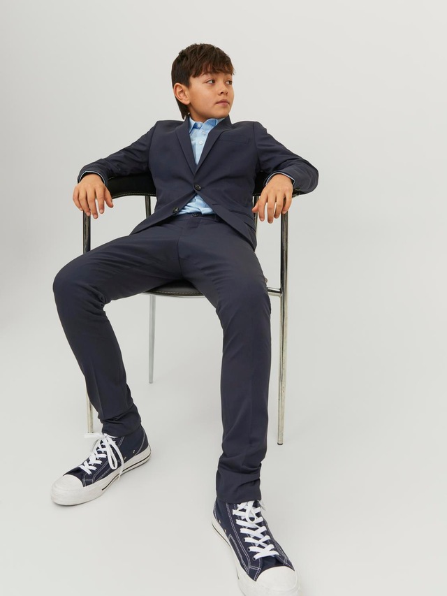 Jack & Jones Junior Anzughose »JPRSOLAR elastisch, pflegeleicht, komfortabel« unifarben, modisch, slim fit, Web