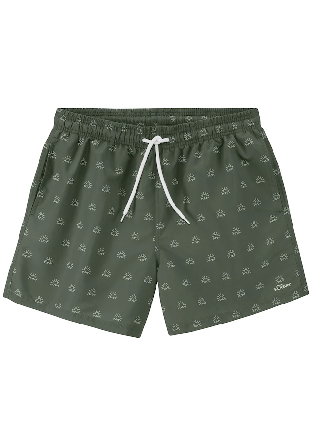 s.Oliver Badeshorts mit modischem Alloverprint