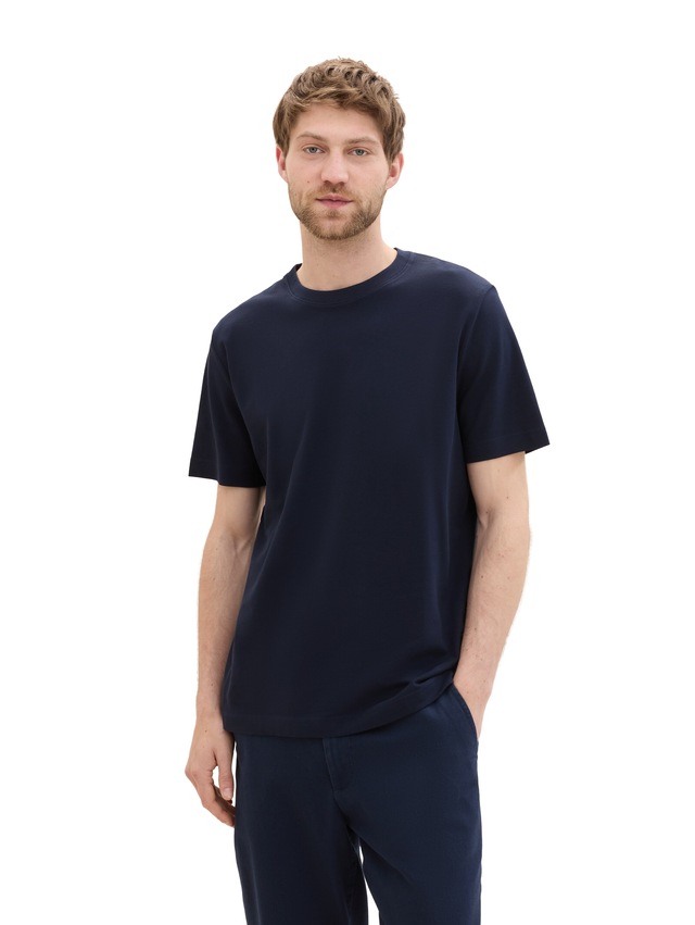 TOM TAILOR T-Shirt mit Pique Struktur