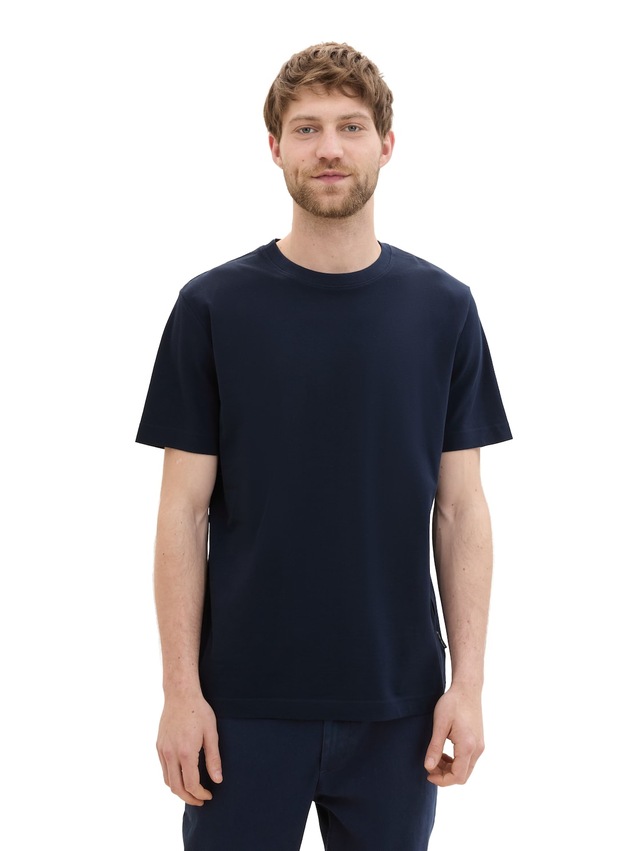 TOM TAILOR T-Shirt mit Pique Struktur