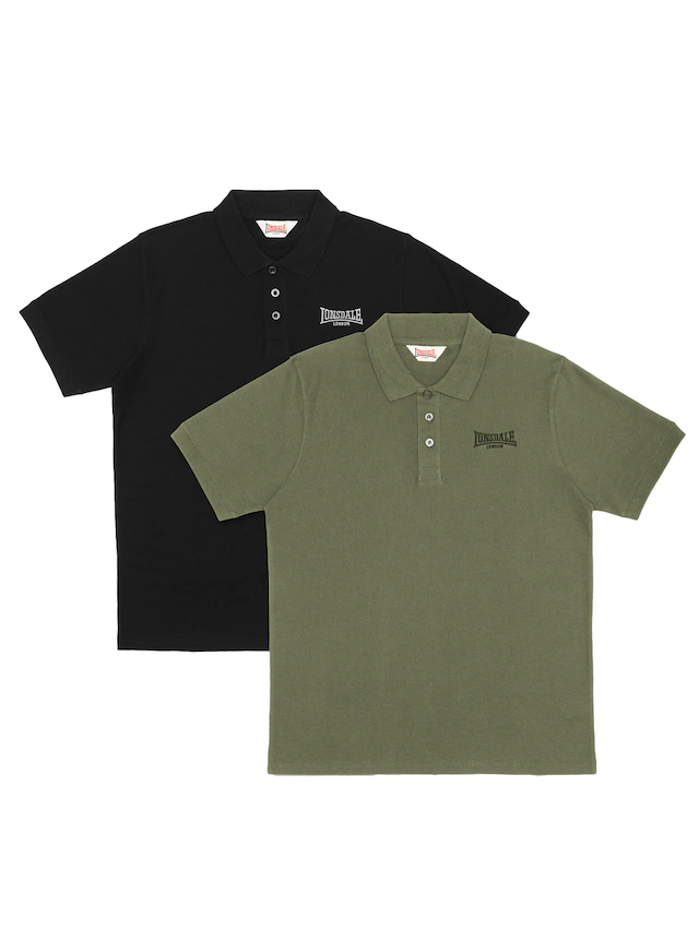 Lonsdale Poloshirt »LINGHOLME« Packung, 2 tlg. 2er-Pack, mit Polokragen, aus Baumwoll-Jersey, Kurzarm