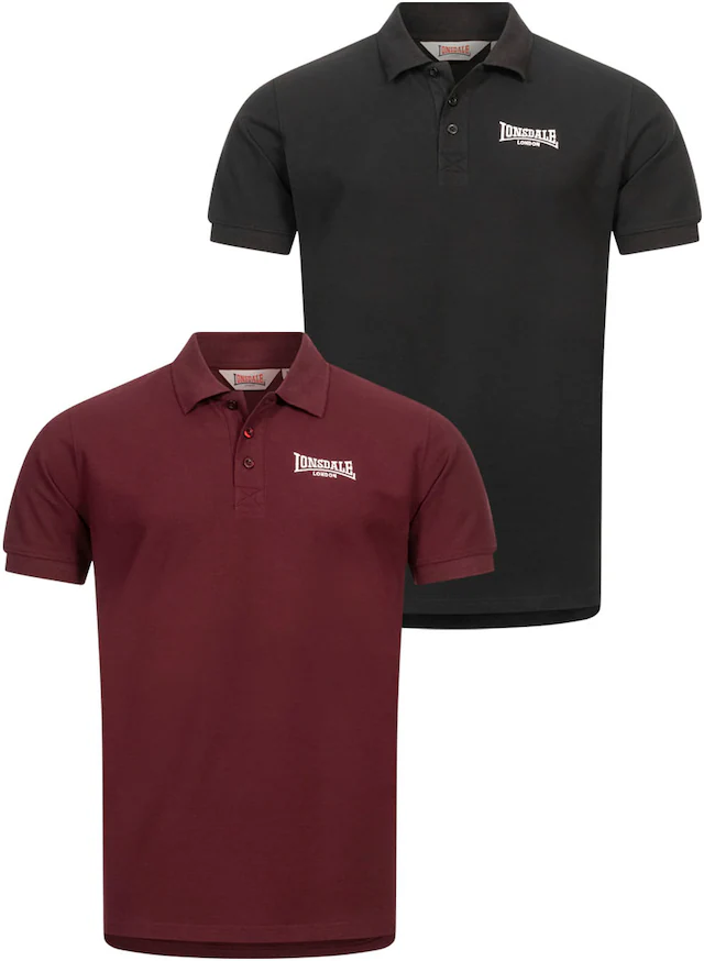 Lonsdale Poloshirt »LINGHOLME« Packung, 2 tlg. 2er-Pack, mit Polokragen, aus Baumwoll-Jersey, Kurzarm
