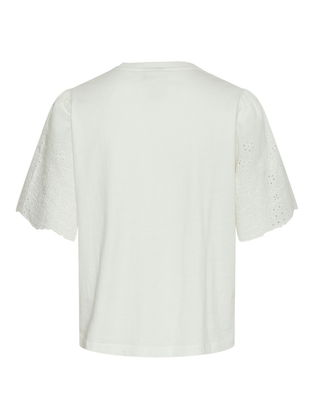Y.A.S Kurzarmshirt »YASLEX SS TOP W. EMB SLEEVES S. NOOS« mit Lochstickerei