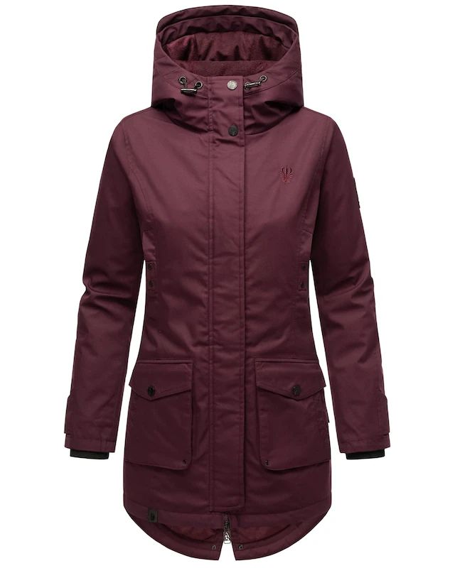 Navahoo Parka »Brinjaa« mit Kapuze Modischer Winter Kurzmantel mit zahlreichen Taschen