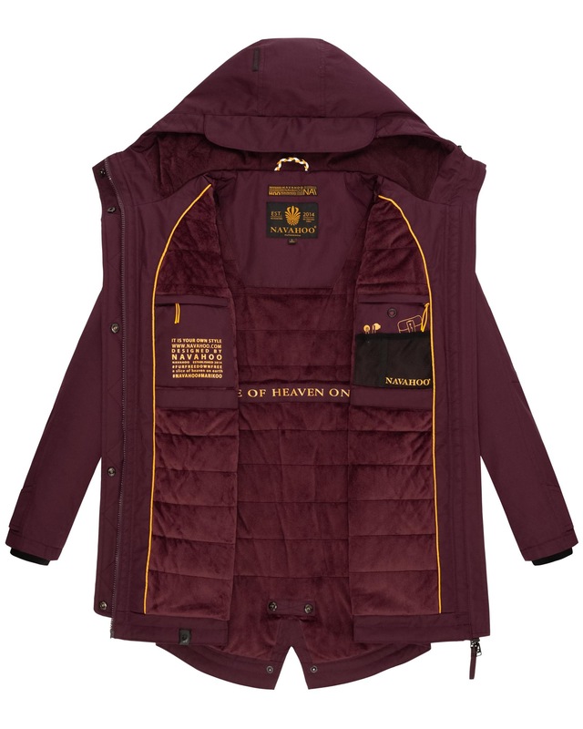 Navahoo Parka »Brinjaa« mit Kapuze Modischer Winter Kurzmantel mit zahlreichen Taschen