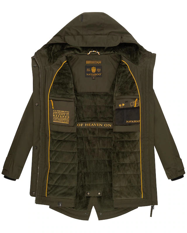 Navahoo Parka »Brinjaa« mit Kapuze Modischer Winter Kurzmantel mit zahlreichen Taschen