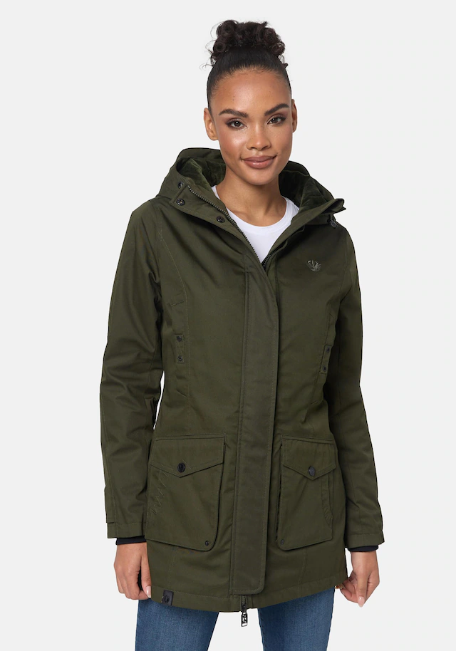 Navahoo Parka »Brinjaa« mit Kapuze Modischer Winter Kurzmantel mit zahlreichen Taschen