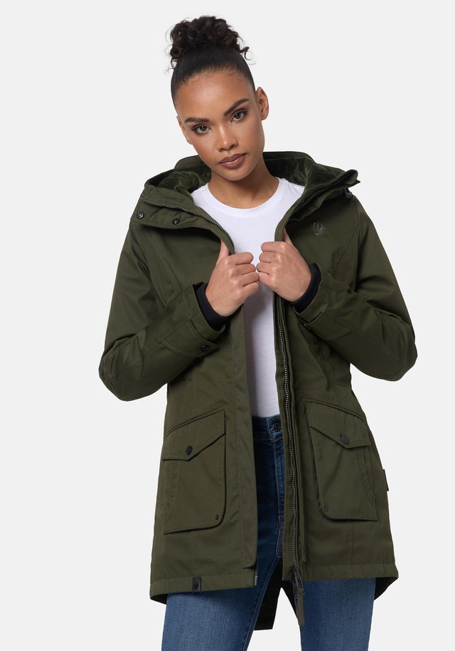 Navahoo Parka »Brinjaa« mit Kapuze Modischer Winter Kurzmantel mit zahlreichen Taschen