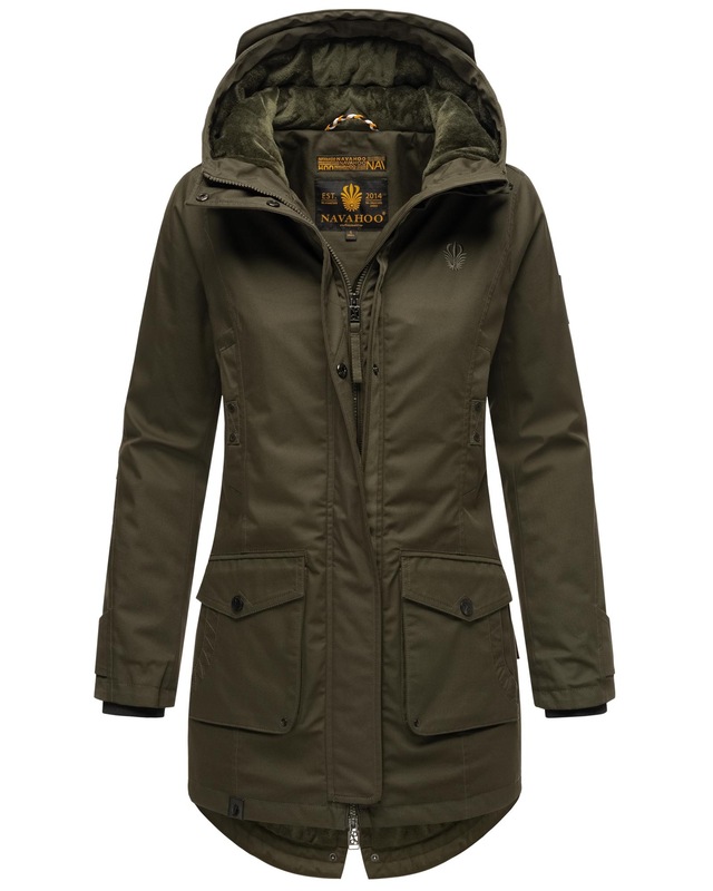 Navahoo Parka »Brinjaa« mit Kapuze Modischer Winter Kurzmantel mit zahlreichen Taschen