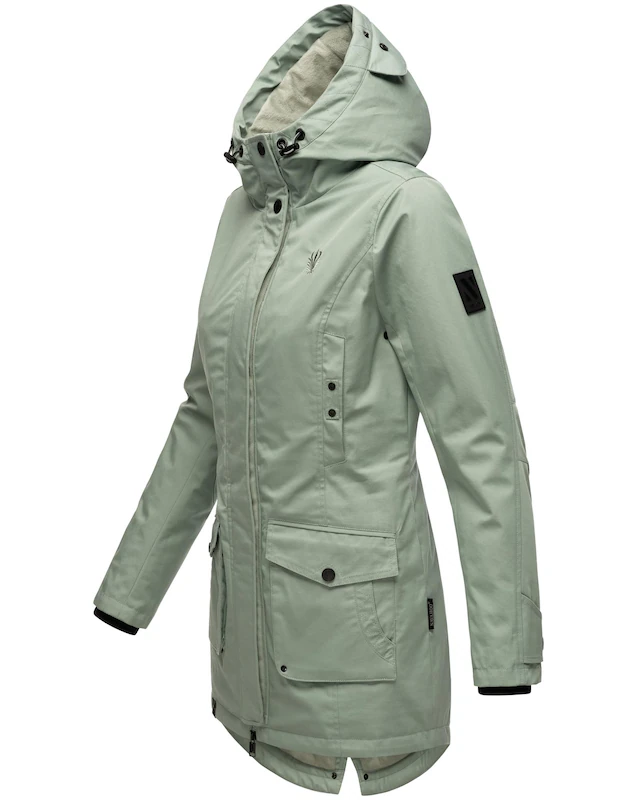 Navahoo Parka »Brinjaa« mit Kapuze Modischer Winter Kurzmantel mit zahlreichen Taschen