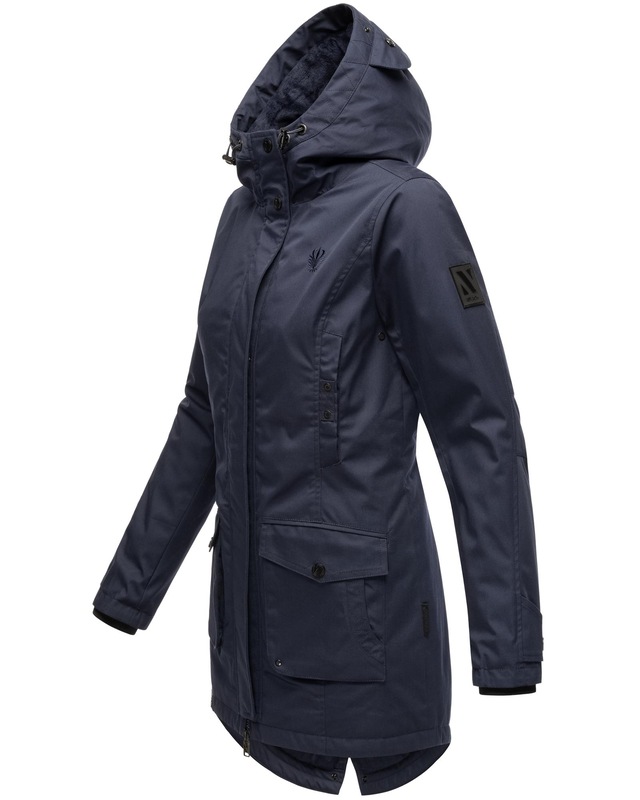 Navahoo Parka »Brinjaa« mit Kapuze Modischer Winter Kurzmantel mit zahlreichen Taschen