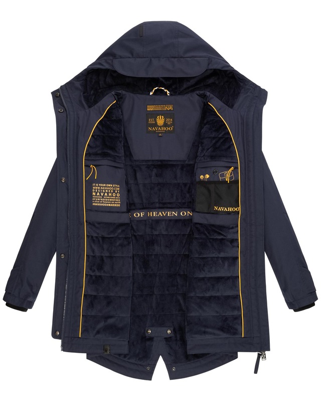 Navahoo Parka »Brinjaa« mit Kapuze Modischer Winter Kurzmantel mit zahlreichen Taschen