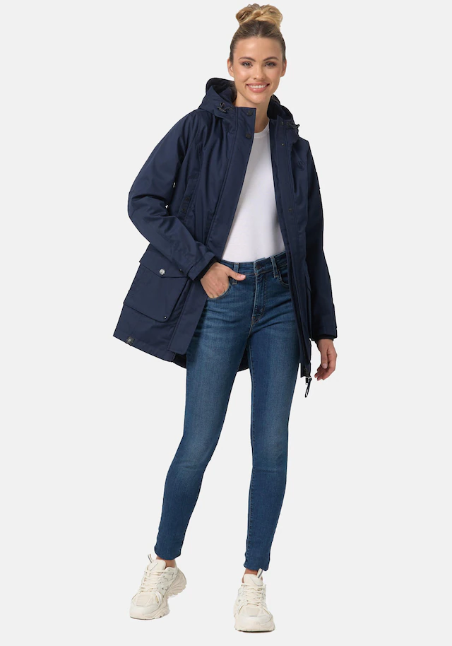 Navahoo Parka »Brinjaa« mit Kapuze Modischer Winter Kurzmantel mit zahlreichen Taschen