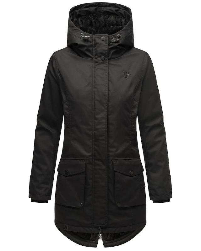 Navahoo Parka »Brinjaa« mit Kapuze Modischer Winter Kurzmantel mit zahlreichen Taschen