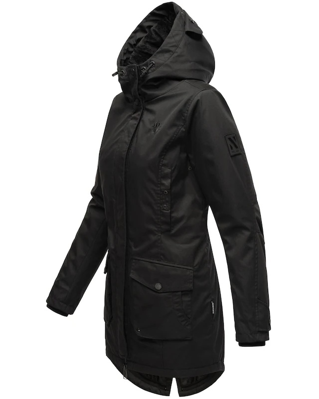 Navahoo Parka »Brinjaa« mit Kapuze Modischer Winter Kurzmantel mit zahlreichen Taschen